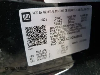 2024 Chevrolet Silverado 1500 LT with VIN 3GCPDKEK1RG446661, listed as a Copart auction lot 84017894 with 0 mi miles and Salvage Title. Bid and sale history available at carsss.com. Image 15.