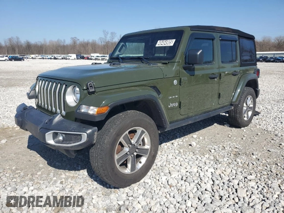 2022 Jeep Wrangler Unlimited Sahara with VIN 1C4HJXEN2NW151228, listed as a Copart auction lot 48484905 with 43,351 mi miles and Clean Title. Bid and sale history available at DreamBid. Image 1.