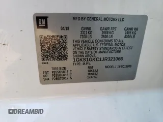 2018 GMC Yukon XL SLT with VIN 1GKS1GKC1JR321066, listed as a Copart auction lot 66789274 with 101,889 mi miles and Salvage Title. Bid and sale history available at carsss.com. Image 13.