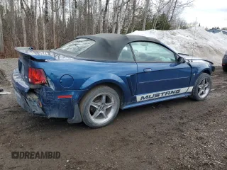 2000 Ford Mustang with VIN 1FAFP4442YF213444, listed as a Copart auction lot 51040875 with 124,925 mi miles and Salvage Title. Bid and sale history available at carsss.com. Image 3.