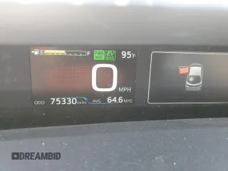2020 Toyota Prius LE with VIN JTDKARFPXL3123838, listed as a Copart auction lot 50323415 with 75,330 mi miles and Clean Title. Bid and sale history available at DreamBid. Image 9.
