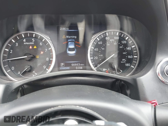 2018 Infiniti Q50 3.0t LUXE with VIN JN1EV7AP1JM355638, listed as a IAAI auction lot 41954052 with 66,663 mi miles. Bid and sale history available at carsss.com. Image 7.