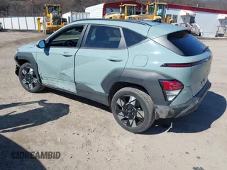 2024 Hyundai Kona SEL with VIN KM8HBCAB2RU118129, listed as a IAAI auction lot 41751534 with 7,468 mi miles. Bid and sale history available at carsss.com. Image 3.