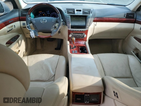 2010 Lexus LS 460 L with VIN JTHDL5EF2A5002578, listed as a Copart auction lot 83389104 with 141,563 mi miles and Salvage title. Bid and sale history available at DreamBid. Image 8.