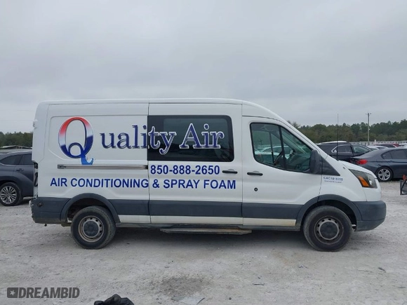 2015 Ford Transit Cargo Van with VIN 1FTNR2CM5FKA90345, listed as a IAAI auction lot 41533072 with 158,309 mi miles. Bid and sale history available at carsss.com. Image 14.