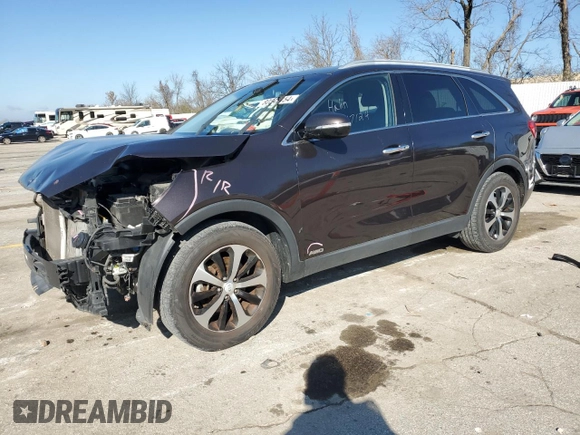 2016 Kia Sorento EX with VIN 5XYPHDA10GG050133, listed as a Copart auction lot 80547154 with 122,729 mi miles and Salvage Title. Bid and sale history available at carsss.com. Image 1.