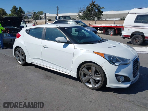 2013 Hyundai Veloster Turbo with VIN KMHTC6AE4DU158224, listed as a IAAI auction lot 42725813 with Not provided miles and . Bid and sale history available at DreamBid. Image 1.