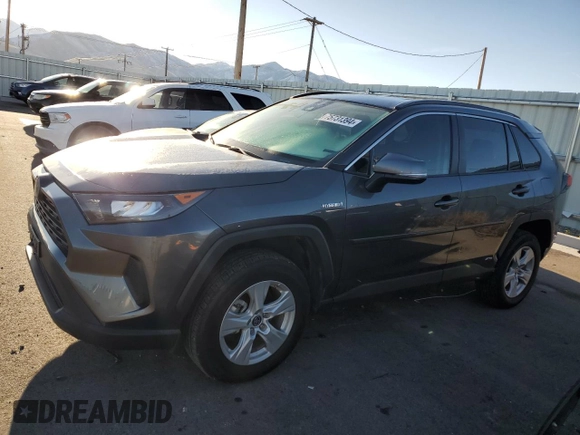 2021 Toyota RAV4 Hybrid LE with VIN 4T3MWRFV2MU020646, listed as a Copart auction lot 75731394 with 14,213 mi miles and Salvage Title. Bid and sale history available at carsss.com. Image 1.
