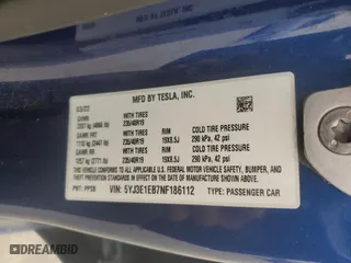 2022 Tesla Model 3 Long Range with VIN 5YJ3E1EB7NF186112, listed as a Copart auction lot 42730185 with 99,661 mi miles and Salvage Title. Bid and sale history available at carsss.com. Image 14.