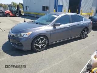 2016 Honda Accord Sport with VIN 1HGCR2F55GA231421, listed as a Copart auction lot 64603475 with 151,356 mi miles and Salvage title. Bid and sale history available at DreamBid. Image 1.