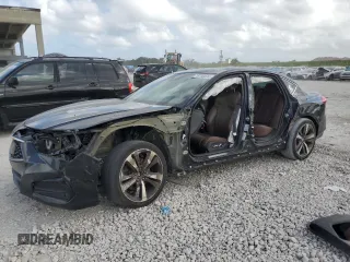 2021 Acura TLX w/Advance Package with VIN 19UUB6F67MA004090, listed as a Copart auction lot 78706074 with 65,334 mi miles and Non Repairable. Bid and sale history available at carsss.com. Image 1.
