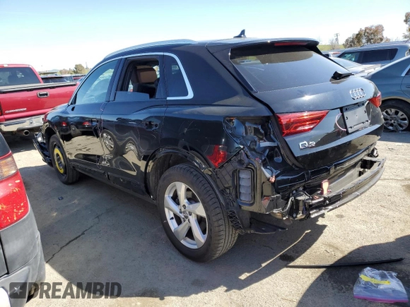 2020 Audi Q3 Premium Plus with VIN WA1BECF35L1017737, listed as a Copart auction lot 46367503 with 28,496 mi miles and . Bid and sale history available at DreamBid. Image 2.