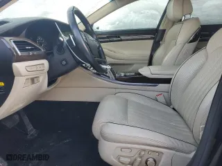 2017 Genesis G90 3.3T Premium with VIN KMHG34JA2HU032517, listed as a Copart auction lot 88543615 with 88,775 mi miles and Salvage Title. Bid and sale history available at carsss.com. Image 7.