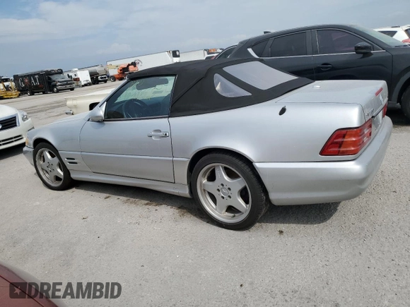 2001 Mercedes-Benz SL 500 with VIN WDBFA68F91F195550, listed as a Copart auction lot 73820644 with Not provided miles and Salvage title. Bid and sale history available at DreamBid. Image 2.