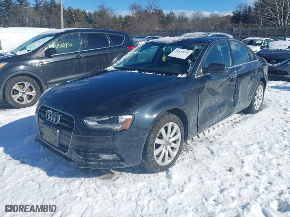 2013 Audi A4 Premium with VIN WAUBFAFL7DN007886, listed as a IAAI auction lot 41523228 with 147,017 mi miles. Bid and sale history available at carsss.com. Image 2.