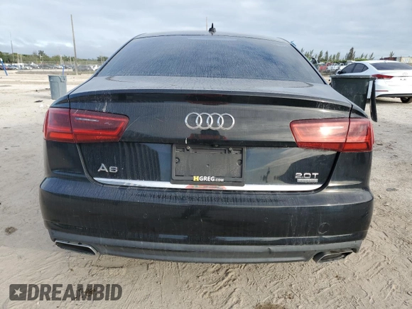 2016 Audi A6 2.0T Premium with VIN WAUFFAFC1GN017156, listed as a Copart auction lot 85961144 with 0 mi miles and Salvage Title. Bid and sale history available at carsss.com. Image 6.