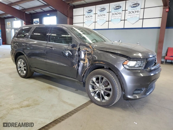 2019 Dodge Durango GT Plus with VIN 1C4RDJDG8KC827349, listed as a Copart auction lot 89244455 with 100,704 mi miles and Clean Title. Bid and sale history available at carsss.com. Image 4.