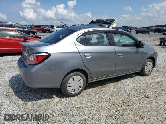 2022 Mitsubishi Mirage ES with VIN ML32FUFJ6NHF09202, listed as a Copart auction lot 60522215 with 29,785 mi miles and Salvage title. Bid and sale history available at DreamBid. Image 3.