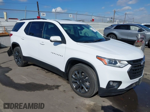 2021 Chevrolet Traverse RS z VIN 1GNEVJKW0MJ266088, wystawiony jako IAAI lot #41504928 z przebiegiem 57 966 mil mil oraz . Historia ofert i sprzedaży dostępna na DreamBid. Obrazek 1.