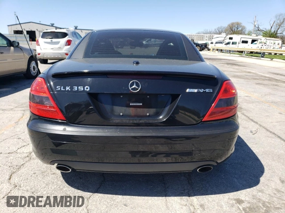2006 Mercedes-Benz SLK 350 with VIN WDBWK56F46F086074, listed as a Copart auction lot 53111195 with 109,686 mi miles and Salvage Title. Bid and sale history available at DreamBid. Image 6.