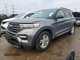 2022 Ford Explorer XLT with VIN 1FMSK8DH9NGA56904, listed as a Copart auction lot 47222185 with 64,161 mi miles and Salvage Title. Bid and sale history available at DreamBid. Image 1.