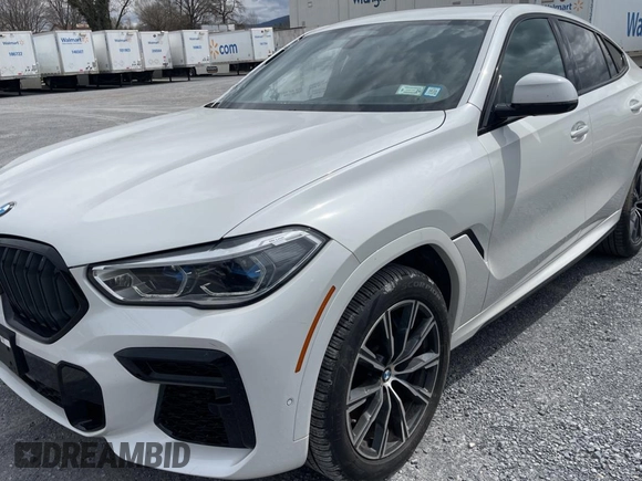 2023 BMW X6 M50i with VIN 5UXCY8C02P9N80310, listed as a Copart auction lot 50582585 with 19,686 mi miles and Clean Title. Bid and sale history available at carsss.com. Image 2.