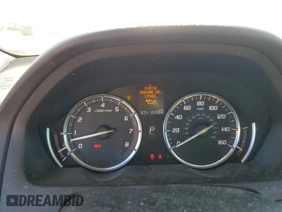 2016 Acura TLX V6 with VIN 19UUB2F31GA006713, listed as a Copart auction lot 49387325 with 157,066 mi miles and Salvage title. Bid and sale history available at DreamBid. Image 9.