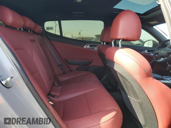 2022 Kia Stinger GT1 with VIN KNAE45LC9N6119924, listed as a Copart auction lot 74745054 with 43,142 mi miles and Salvage Title. Bid and sale history available at DreamBid. Image 10.