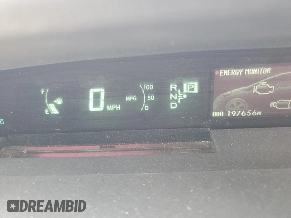 2013 Toyota Prius One with VIN JTDKN3DU1D5627145, listed as a Copart auction lot 62222195 with 197,656 mi miles and Salvage title. Bid and sale history available at DreamBid. Image 9.