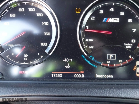 2021 BMW M2 Competition with VIN WBS2U7C00M7G44575, listed as a IAAI auction lot 41602801 with 17,453 mi miles. Bid and sale history available at carsss.com. Image 15.