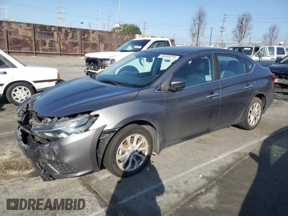 2019 Nissan Sentra S with VIN 3N1AB7AP5KY248825, listed as a Copart auction lot 46333375 with 38,312 mi miles and Salvage Title. Bid and sale history available at carsss.com. Image 1.