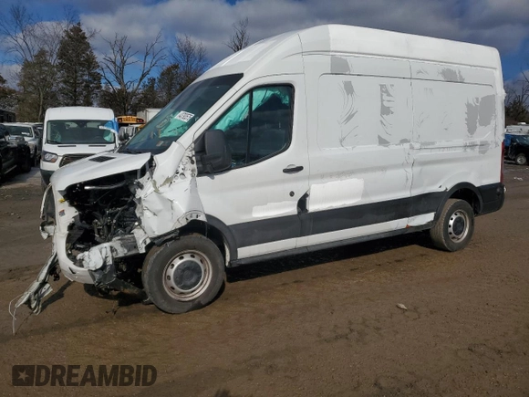 2020 Ford Transit Cargo with VIN 1FTBW1X84LKA64821, listed as a Copart auction lot 43793575 with 54,830 mi miles and Salvage title. Bid and sale history available at DreamBid. Image 1.