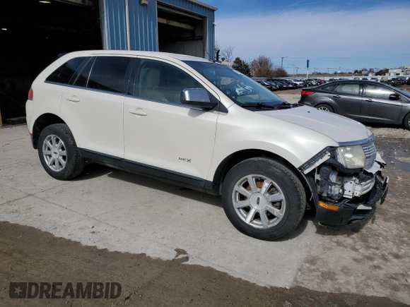 2007 Lincoln MKX with VIN 2LMDU68C57BJ16956, listed as a Copart auction lot 47212525 with 193,608 mi miles and Salvage Title. Bid and sale history available at carsss.com. Image 4.