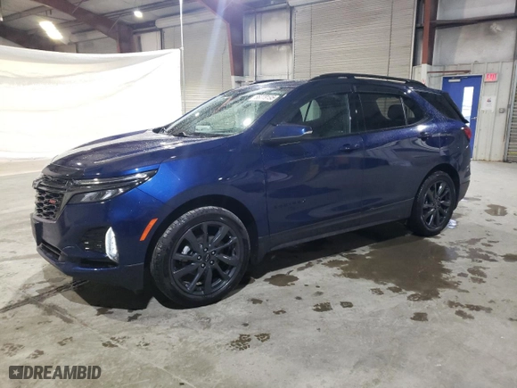 2022 Chevrolet Equinox RS with VIN 3GNAXWEV9NS100970, listed as a Copart auction lot 88779195 with 18,754 mi miles and Salvage Title. Bid and sale history available at carsss.com. Image 1.