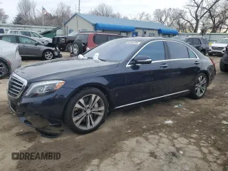 2015 Mercedes-Benz S-Class S 550 with VIN WDDUG8FB5FA119854, listed as a Copart auction lot 46348755 with 94,901 mi miles and Salvage Title. Bid and sale history available at carsss.com. Image 1.