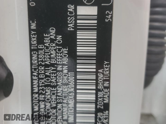2018 Toyota C-HR XLE with VIN NMTKHMBX6JR060011, listed as a Copart auction lot 51620895 with 52,314 mi miles and Salvage Title. Bid and sale history available at carsss.com. Image 12.