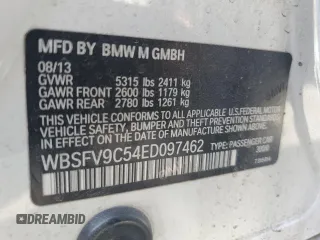 2014 BMW M5 with VIN WBSFV9C54ED097462, listed as a Copart auction lot 70482504 with 76,501 mi miles and Clean Title. Bid and sale history available at carsss.com. Image 13.