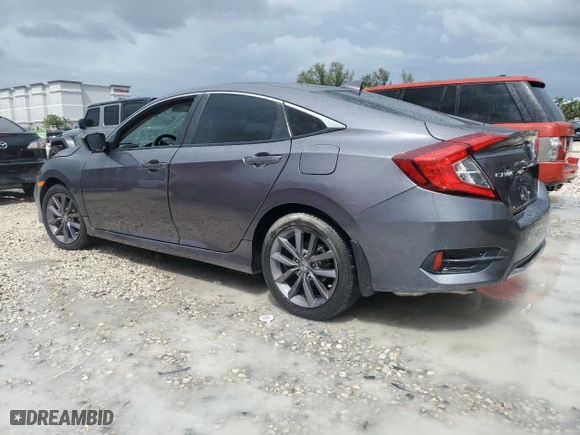 2021 Honda Civic Sedan EX-L with VIN 19XFC1F77ME006905, listed as a Copart auction lot 52149845 with 0 mi miles and Salvage Title. Bid and sale history available at carsss.com. Image 2.