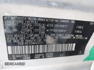 2024 Toyota RAV4 LE with VIN 2T3F1RFV2RW462521, listed as a IAAI auction lot 41459210 with 6,040 mi miles. Bid and sale history available at carsss.com. Image 7.