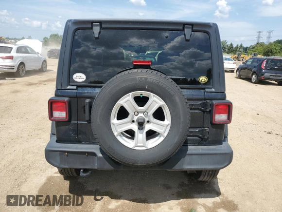 2021 Jeep Wrangler Unlimited Sport S with VIN 1C4HJXDN8MW523574, listed as a Copart auction lot 63010355 with 29,344 mi miles and Salvage title. Bid and sale history available at DreamBid. Image 6.