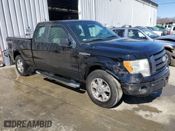 2009 Ford F-150 STX with VIN 1FTRX14899KC91625, listed as a Copart auction lot 49863945 with 203,946 mi miles and Salvage Title. Bid and sale history available at DreamBid. Image 4.