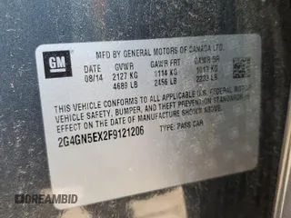2015 Buick Regal Premium I with VIN 2G4GN5EX2F9121206, listed as a Copart auction lot 52399445 with 112,747 mi miles and Salvage Title. Bid and sale history available at carsss.com. Image 12.