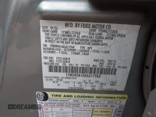 2006 Ford Freestyle Limited with VIN 1FMDK06106GA17968, listed as a IAAI auction lot 41833463 with 226,837 mi miles. Bid and sale history available at carsss.com. Image 9.