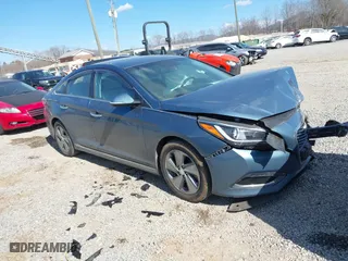 2016 Hyundai Sonata Hybrid Limited with VIN KMHE34L15GA018244, listed as a IAAI auction lot 41649264 with 100,824 mi miles. Bid and sale history available at carsss.com. Image 1.