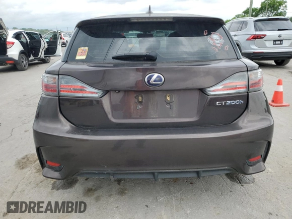 2014 Lexus CT 200h with VIN JTHKD5BH3E2185040, listed as a Copart auction lot 52197195 with 156,743 mi miles and Salvage Title. Bid and sale history available at DreamBid. Image 6.