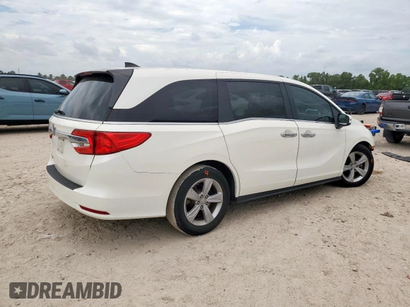 2019 Honda Odyssey EX with VIN 5FNRL6H53KB017333, listed as a Copart auction lot 62421345 with 67,107 mi miles and Salvage title. Bid and sale history available at DreamBid. Image 3.