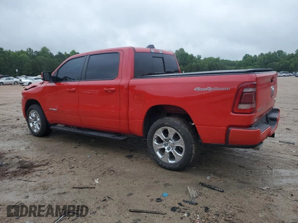 2021 Ram 1500 Big Horn with VIN 1C6SRFFT5MN504479, listed as a Copart auction lot 57691465 with 77,260 mi miles and Salvage title. Bid and sale history available at DreamBid. Image 2.