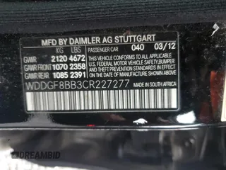 2012 Mercedes-Benz C-Class C 300 Sport with VIN WDDGF8BB3CR227277, listed as a Copart auction lot 50741725 with 174,055 mi miles and Salvage Title. Bid and sale history available at carsss.com. Image 12.