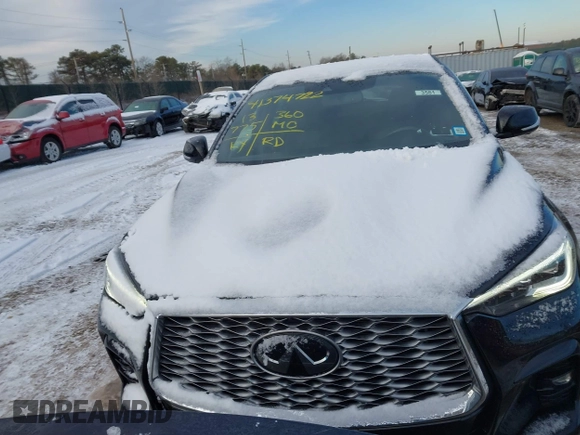 2023 Infiniti QX55 Essential with VIN 3PCAJ5KR1PF114918, listed as a IAAI auction lot 41374722 with 13,775 mi miles and . Bid and sale history available at DreamBid. Image 12.
