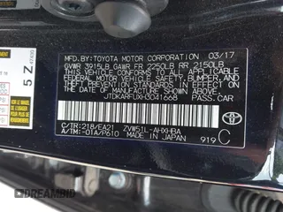 2017 Toyota Prius Two with VIN JTDKARFUXH3041668, listed as a IAAI auction lot 42421754 with 57,677 mi miles and . Bid and sale history available at DreamBid. Image 9.